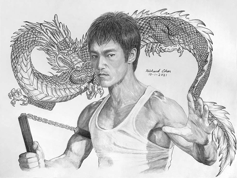 Bruce Lee - Pencil Drawing