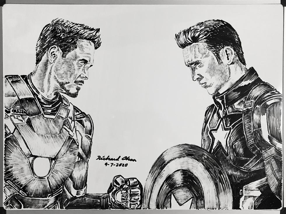 Iron Man (Robert Downey, Jr.) vs Captain America (Chris Evans)